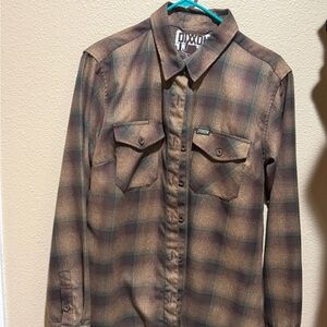 DIXXON Glasgow Plaid Shirt in Brown and Green